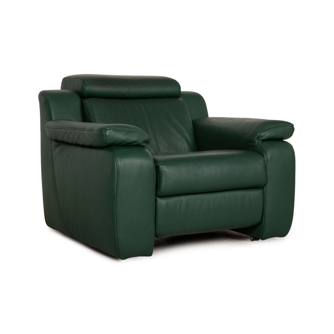 Himolla Hamm Leather Armchair Green Wallfree relax function