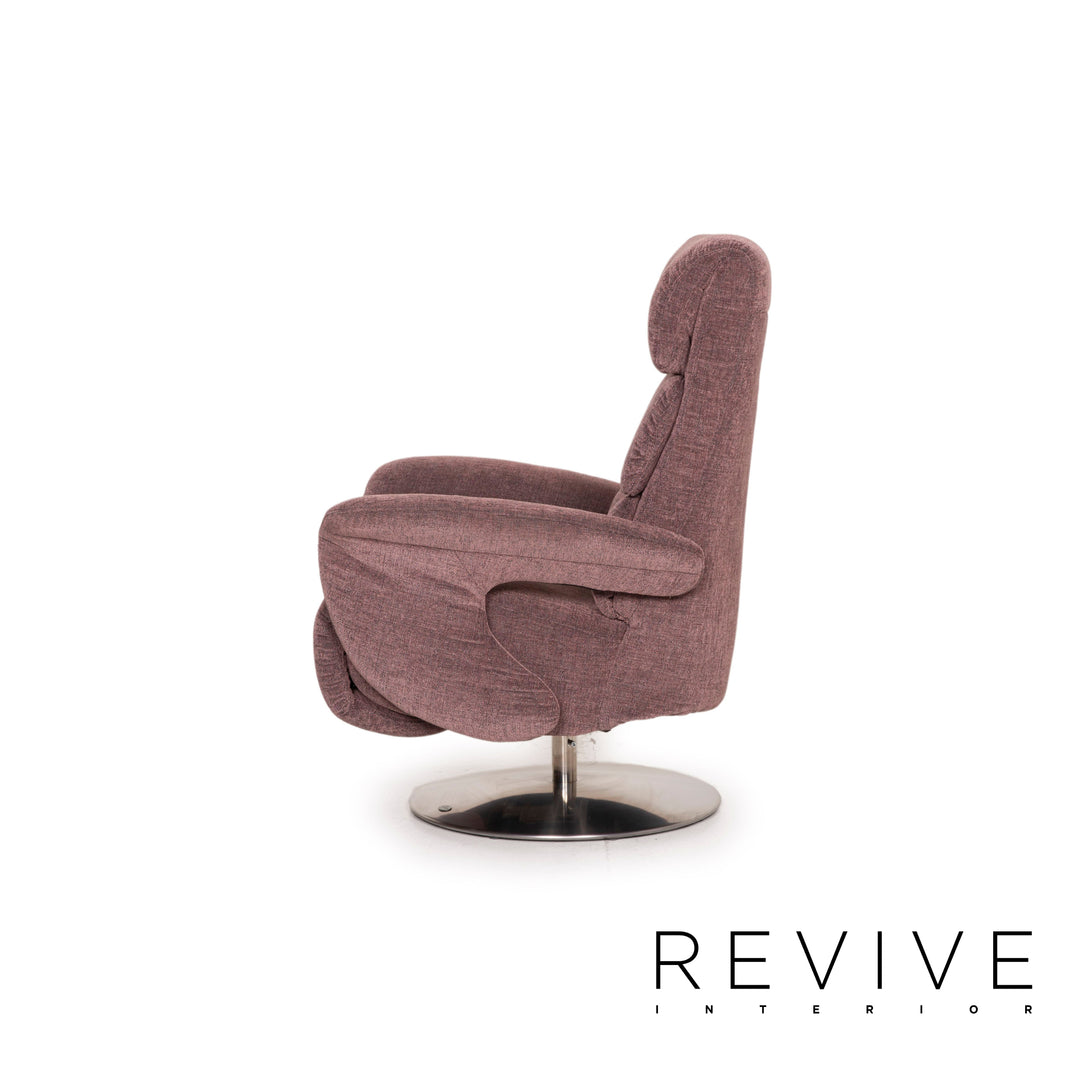Himolla Hurley fabric armchair rose relax function