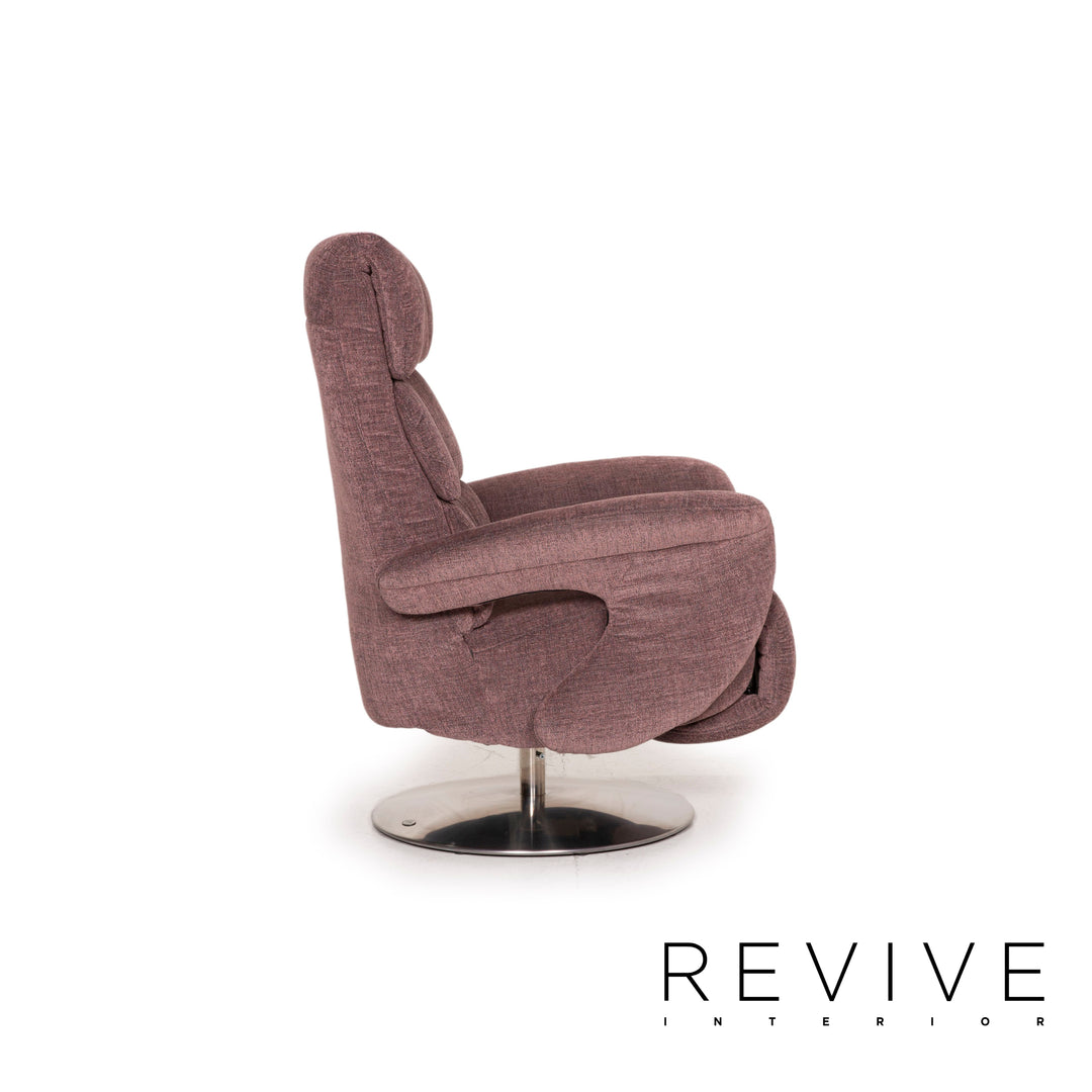 Himolla Hurley fabric armchair rose relax function
