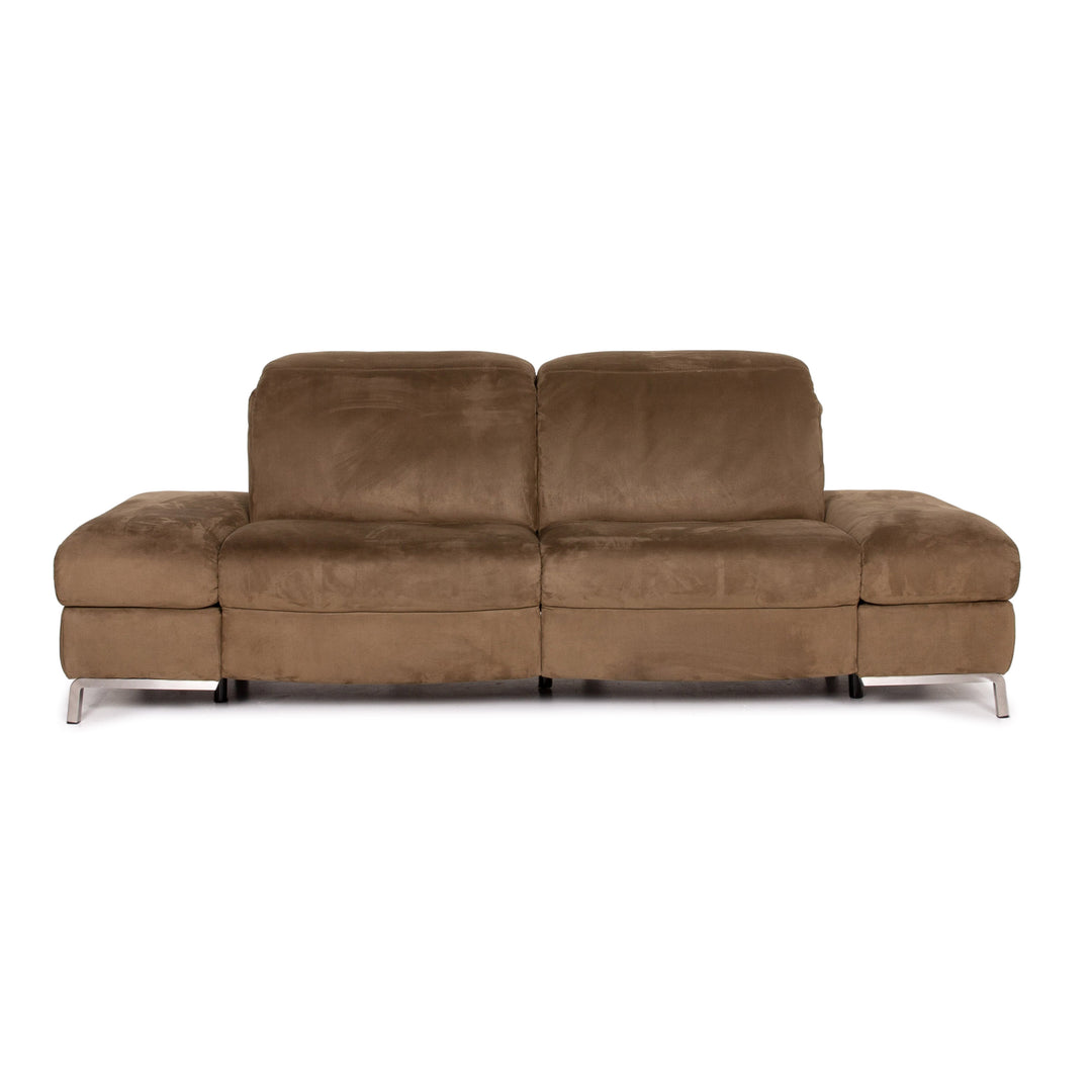 Himolla Inca Alcantara Elektrisch Stoff Olivgrün Grün Zweisitzer Relaxfunktion Funktion Couch #14776