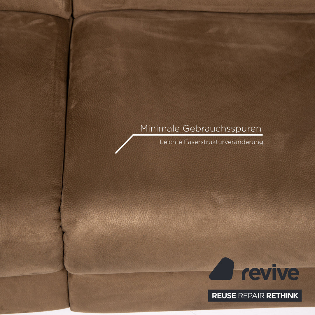Himolla Inca Alcantara Elektrisch Stoff Olivgrün Grün Zweisitzer Relaxfunktion Funktion Couch #14776