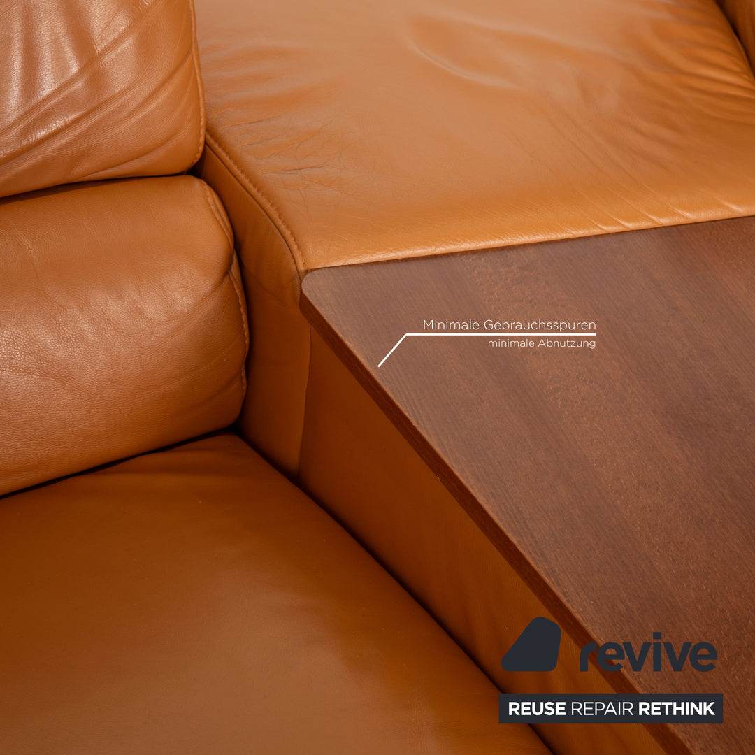Himolla Leder Dreisitzer Braun manuelle Funktion Sofa Couch