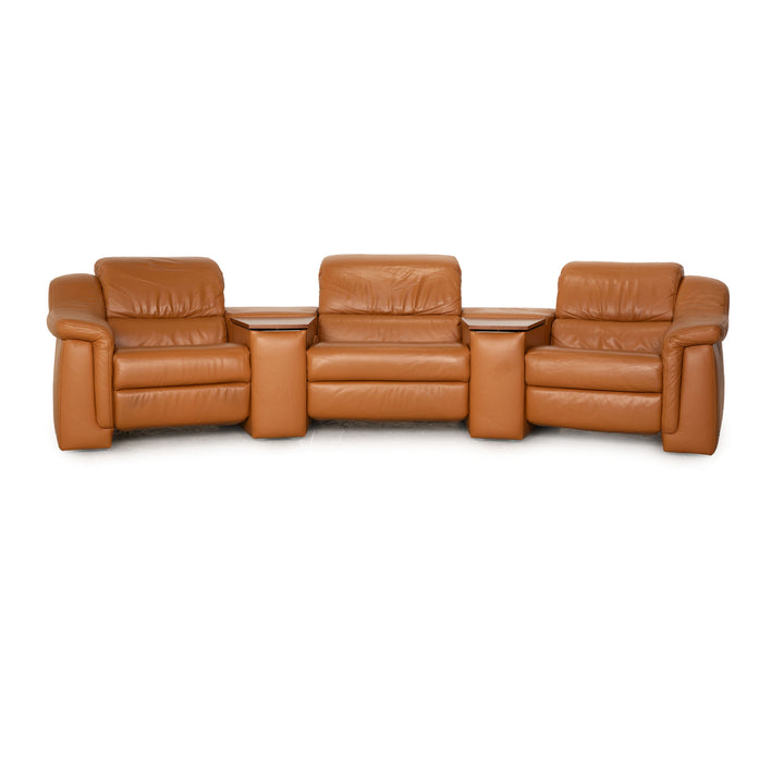 Himolla Leder Dreisitzer Braun manuelle Funktion Sofa Couch