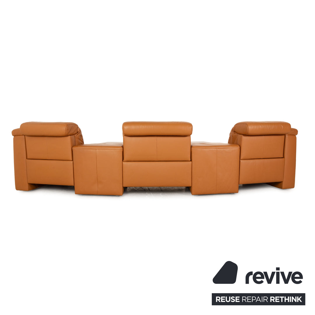 Himolla Leder Dreisitzer Braun manuelle Funktion Sofa Couch