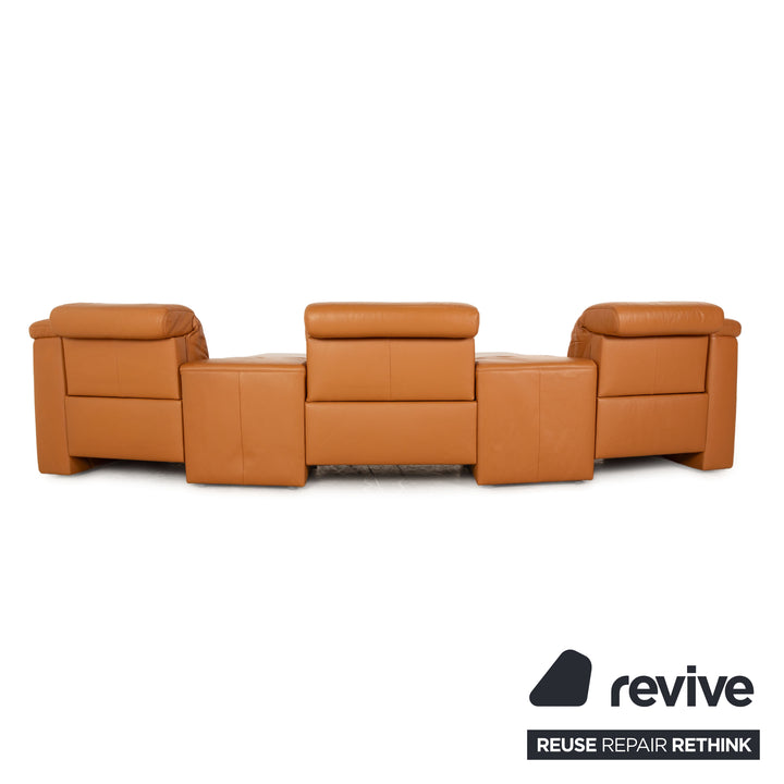 Himolla Leder Dreisitzer Braun manuelle Funktion Sofa Couch