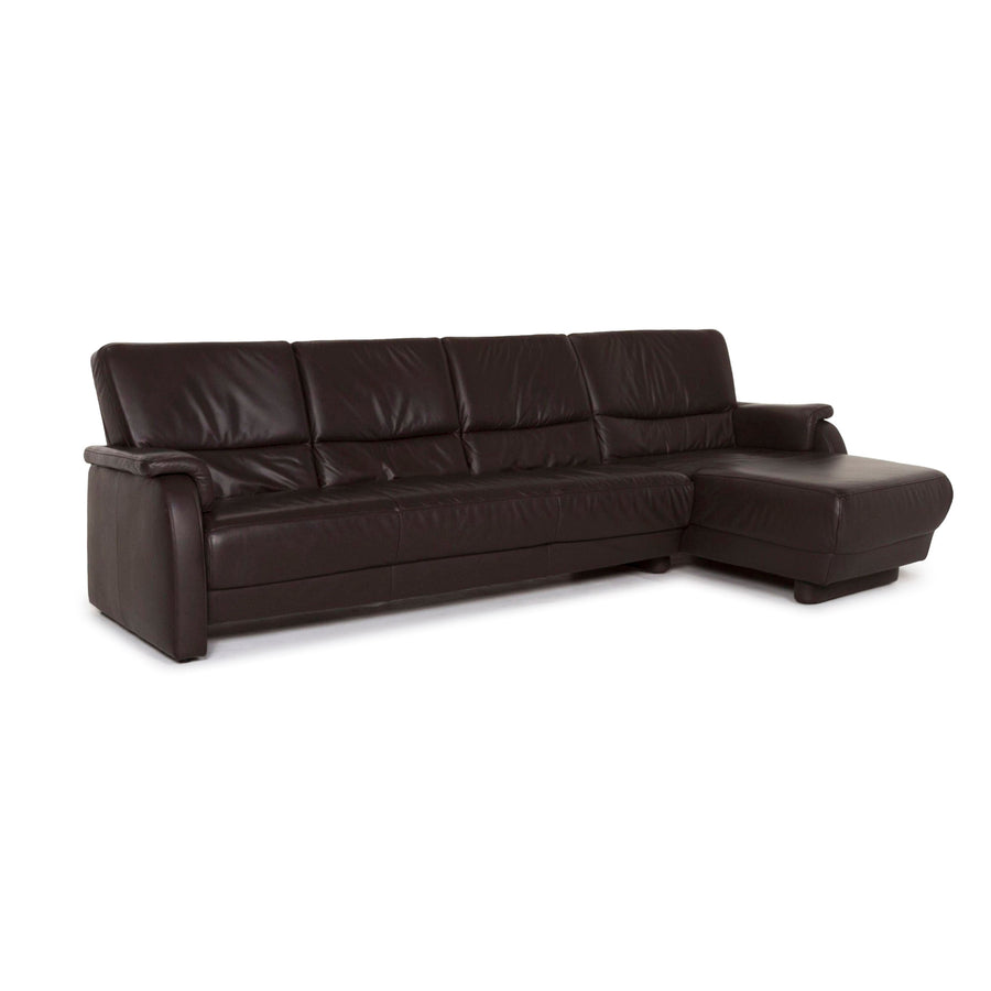 Musterring Leder Ecksofa Braun Dunkelbraun Couch #12945