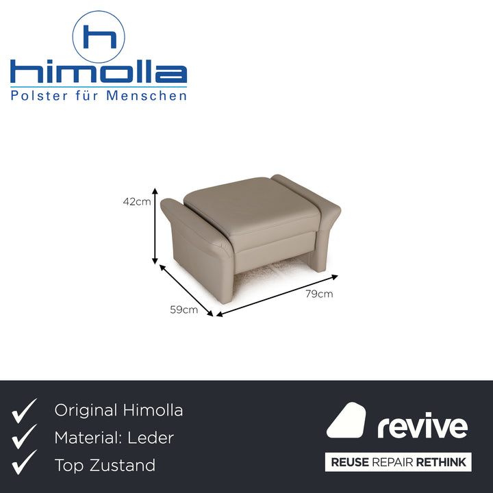 Himolla Leder Hocker Grau