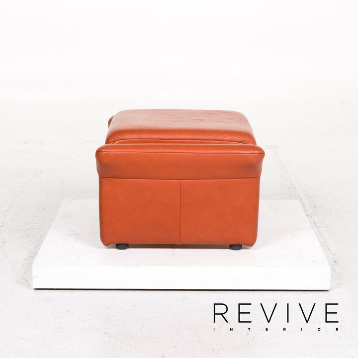 Himolla Leather Stool Orange Terracotta Feature #12888