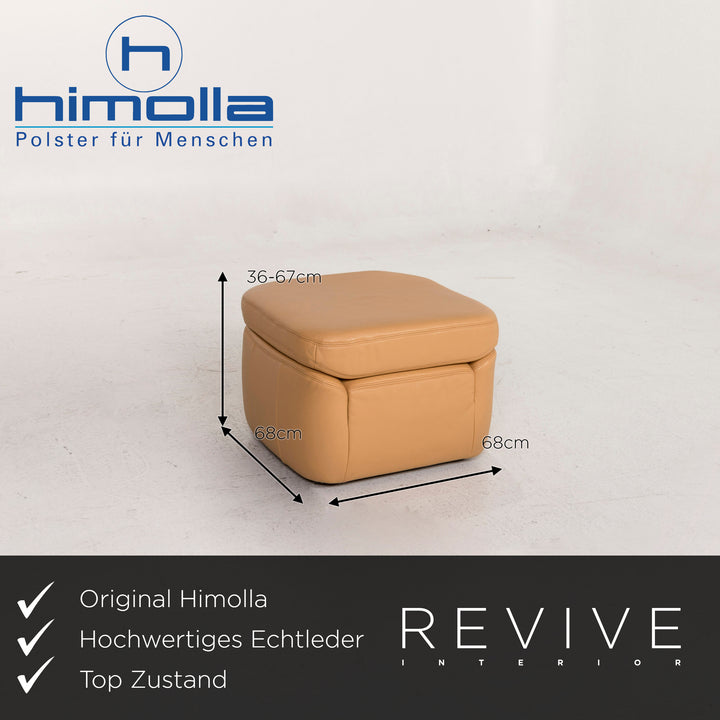 Himolla leather stool armchair beige feature #12654