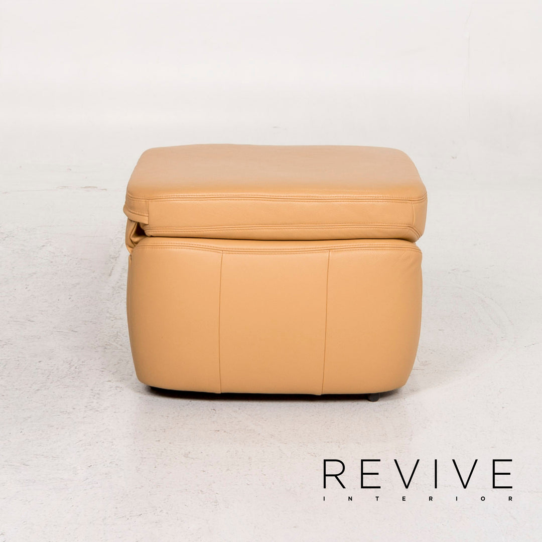 Himolla leather stool armchair beige feature #12654