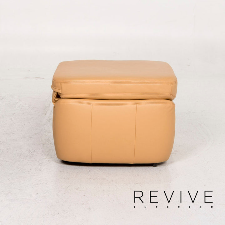 Himolla leather stool armchair beige feature #12654