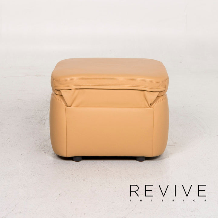 Himolla leather stool armchair beige feature #12654
