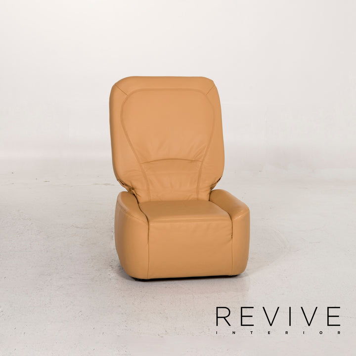 Himolla leather stool armchair beige feature #12654