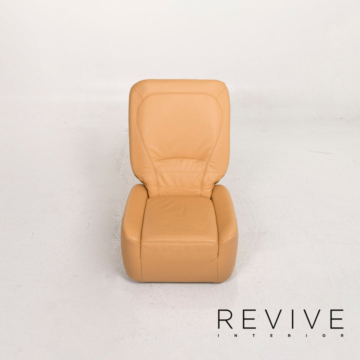Himolla leather stool armchair beige feature #12654