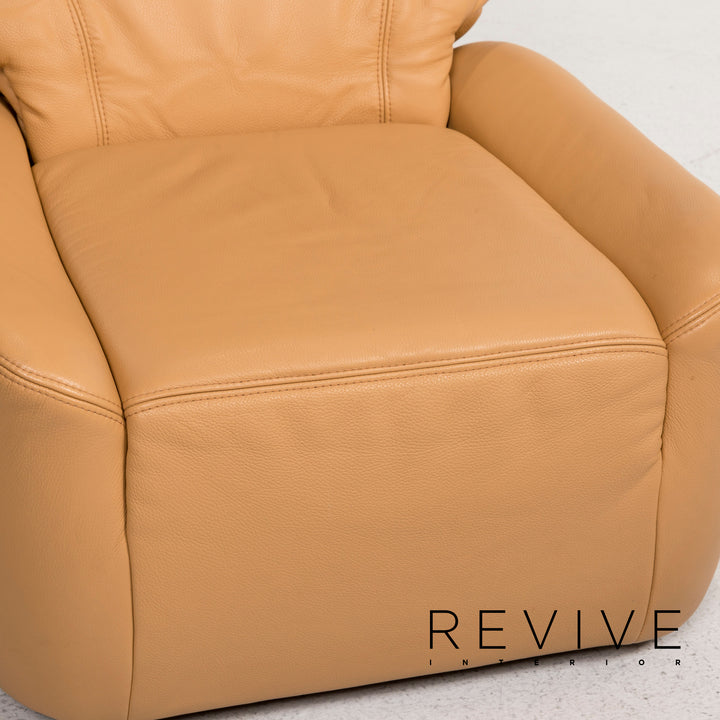 Himolla leather stool armchair beige feature #12654