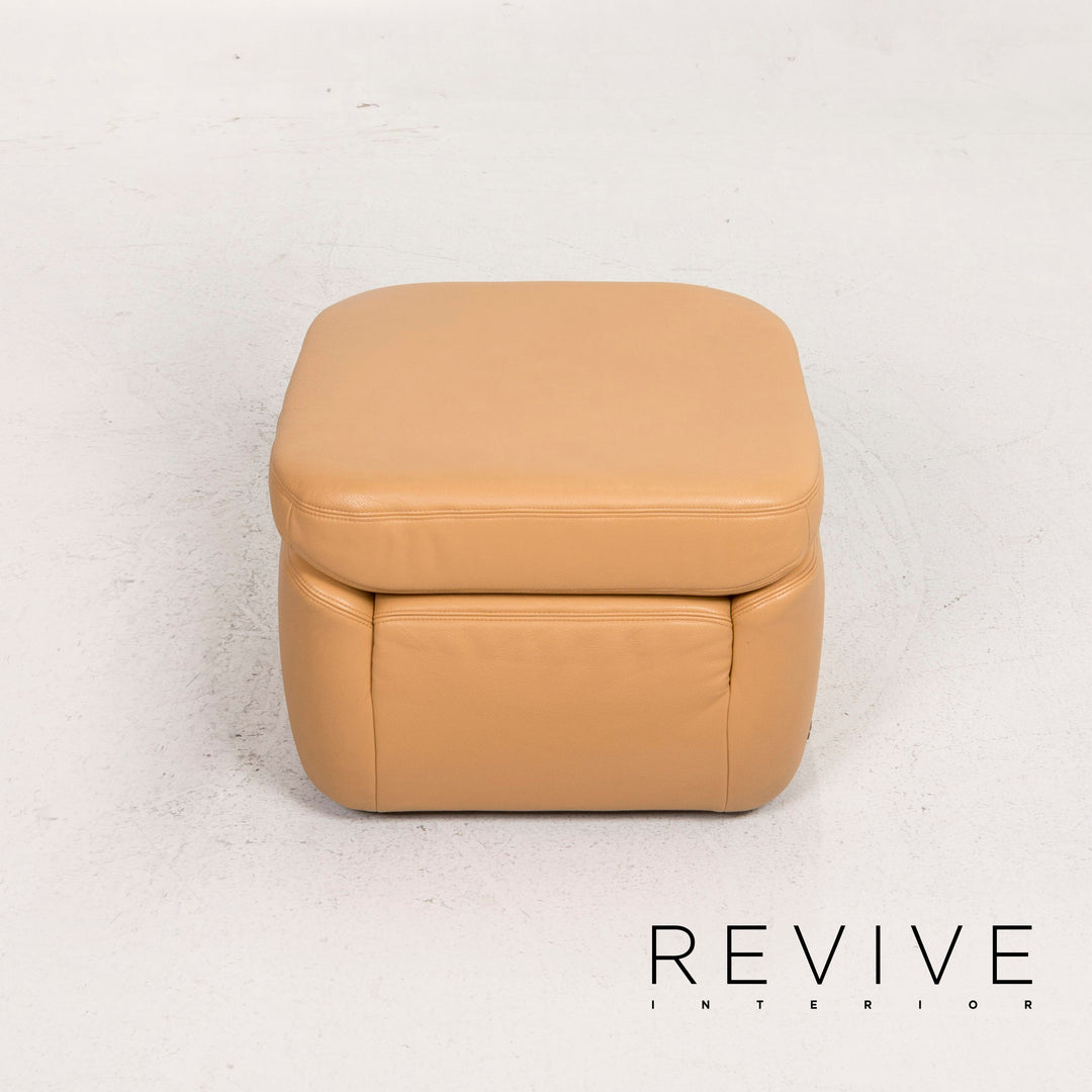 Himolla leather stool armchair beige feature #12654