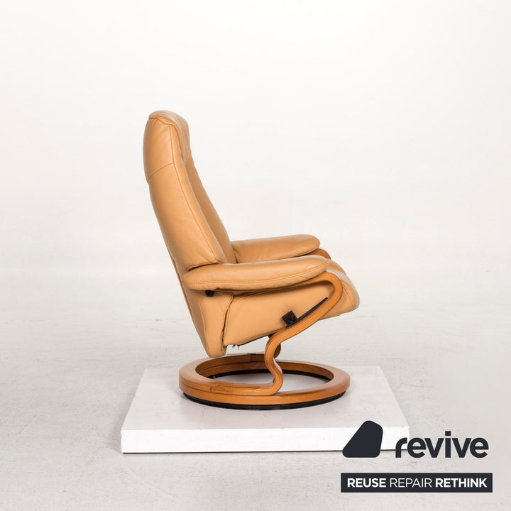 Himolla leather armchair beige recliner recliner #12759