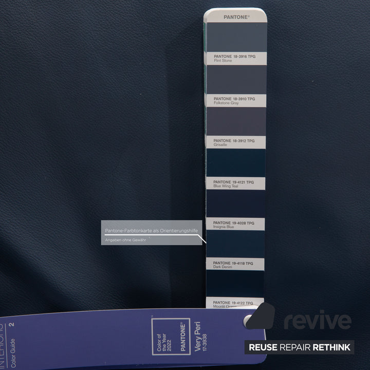 Himolla leather armchair blue function incl. footstool