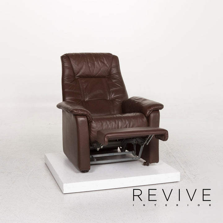 Himolla Leder Sessel Braun Dunkelbraun Relaxsessel Relaxfunktion Funktion #12926