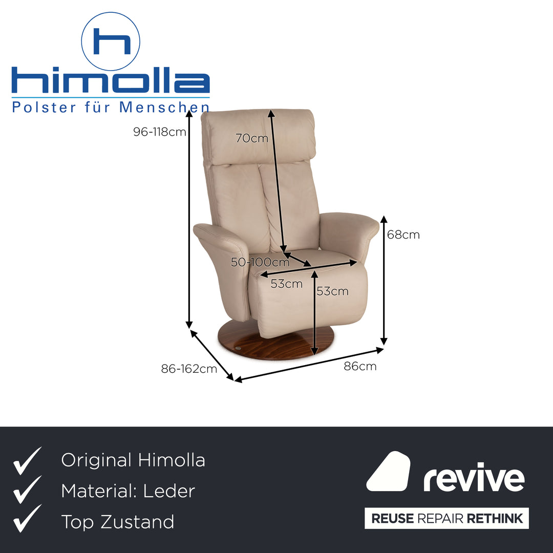 Himolla leather armchair cream function relaxation function