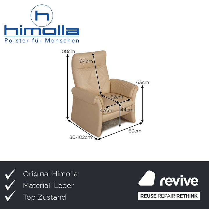 Himolla leather armchair cream