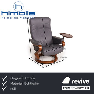 Himolla Leder Sessel Garnitur Grau Relaxfunktion Tisch Set 4x