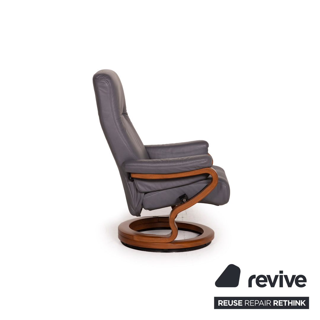Himolla Leather Armchair Gray Relax function