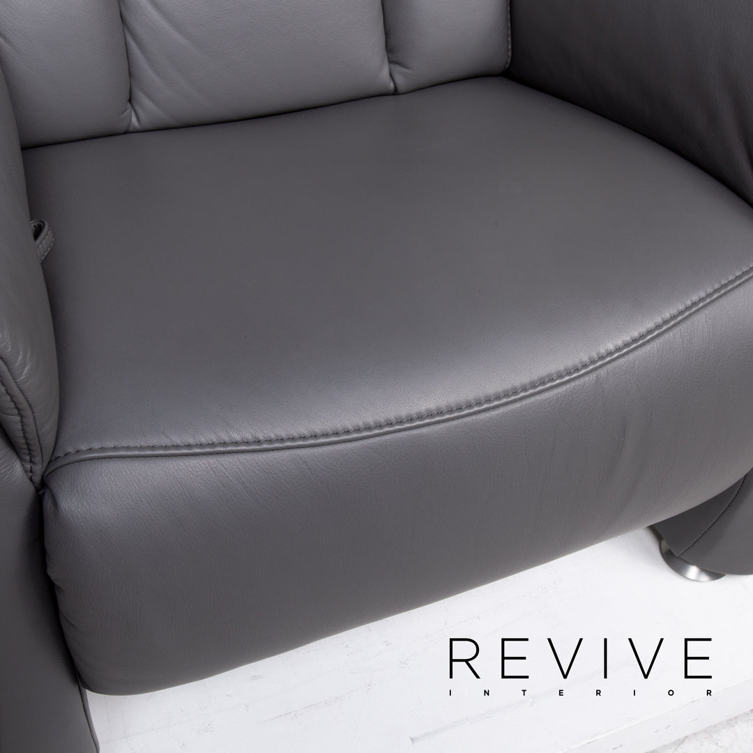Himolla Leder Sessel Grau Relaxfunktion Funktion Relaxsessel #13371