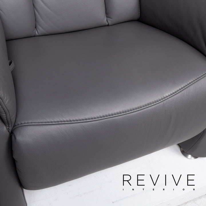 Himolla Leder Sessel Grau Relaxfunktion Funktion Relaxsessel #13371