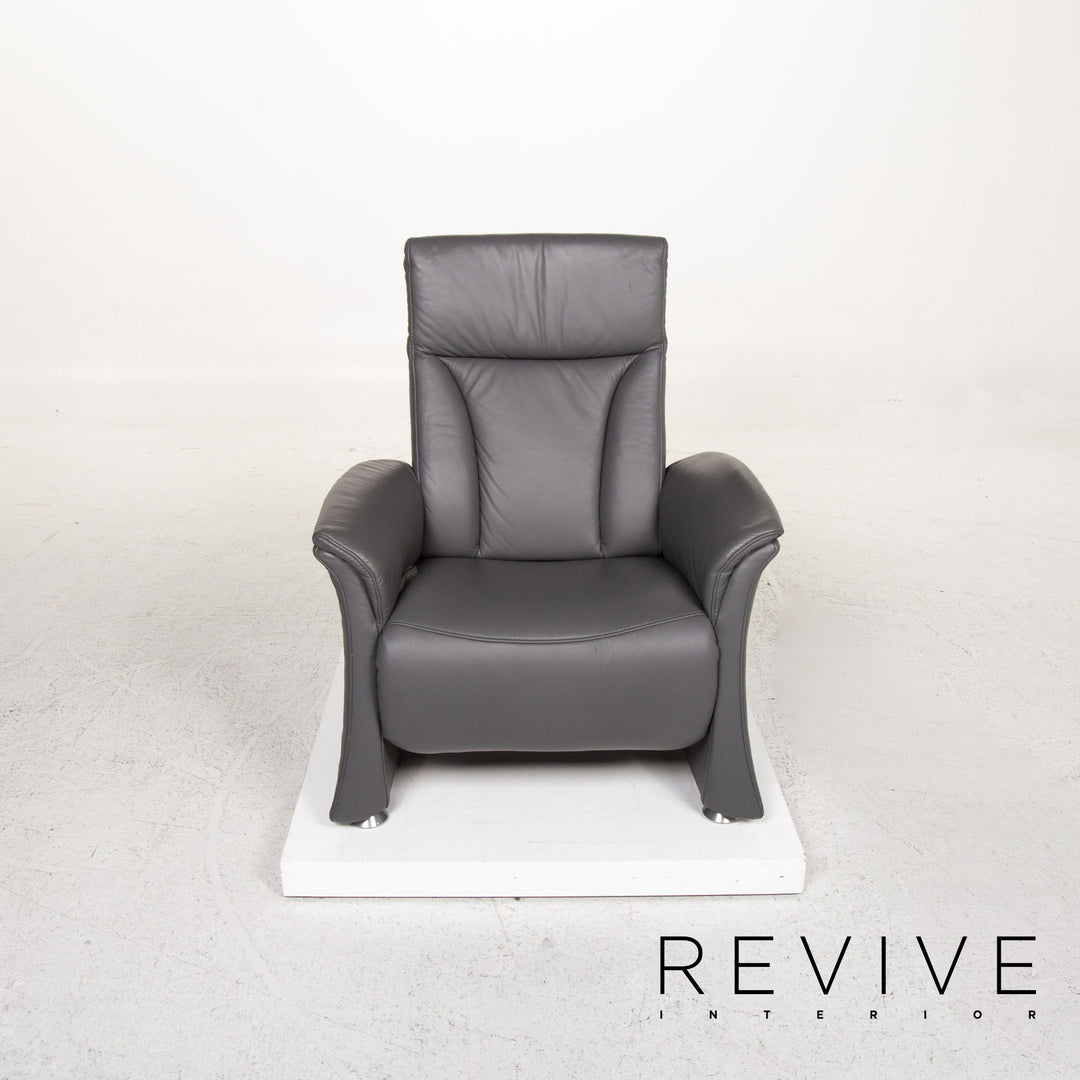 Himolla Leder Sessel Grau Relaxfunktion Funktion Relaxsessel #13371