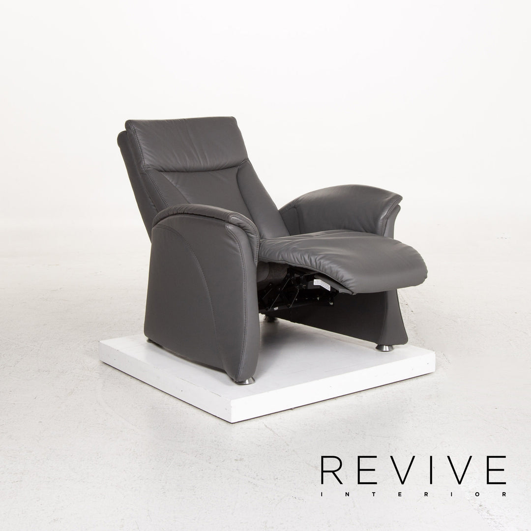 Himolla Leder Sessel Grau Relaxfunktion Funktion Relaxsessel #13371
