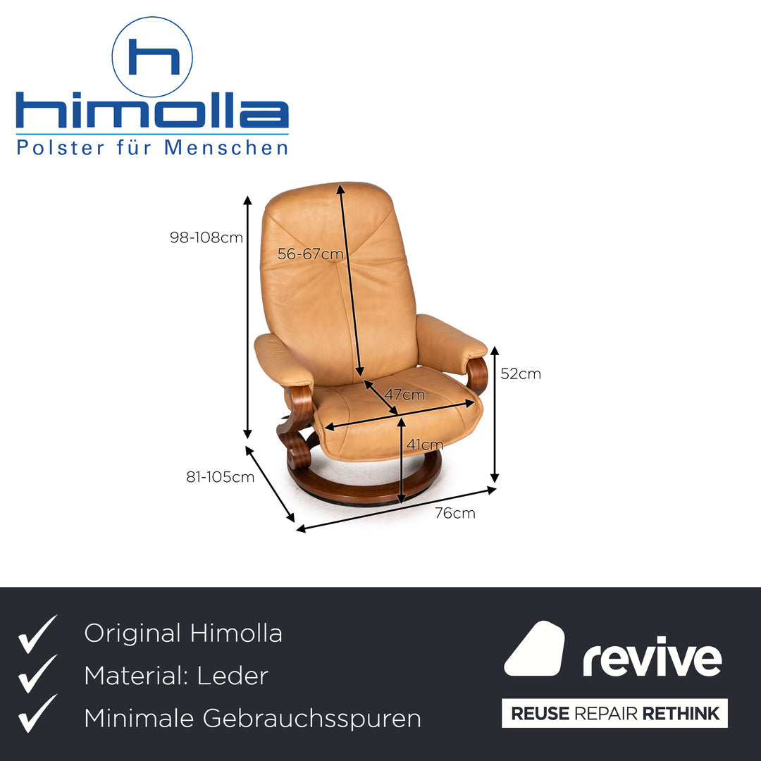 Himolla Leder Sessel inkl. Hocker Ocker Funktion Relaxfunktion