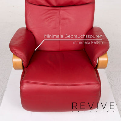 Himolla Leder Sessel Rot Funktion Relaxfunktion #12182