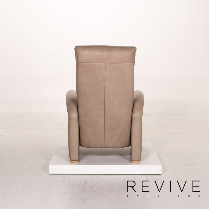Himolla leather armchair taupe grey-beige relax function function relax armchair #15320