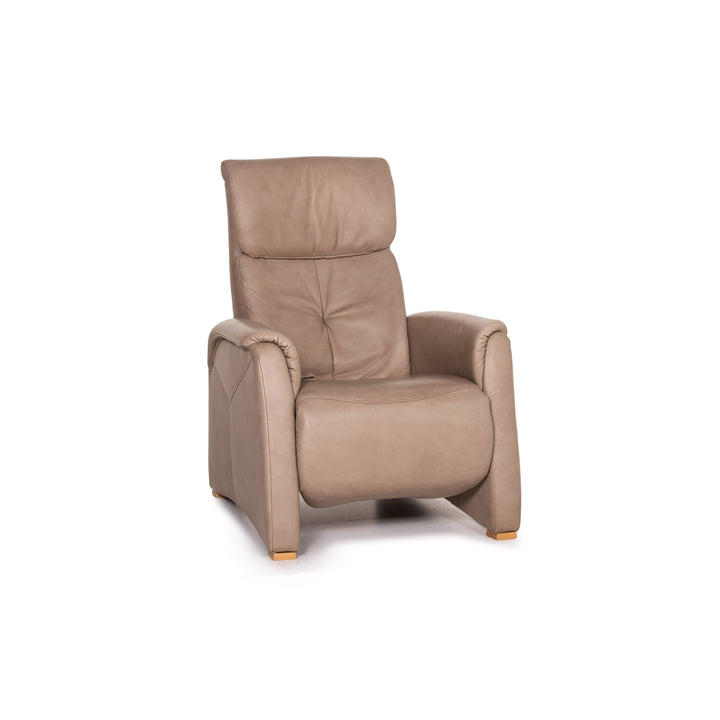 Himolla leather armchair taupe grey-beige relax function function relax armchair #15320