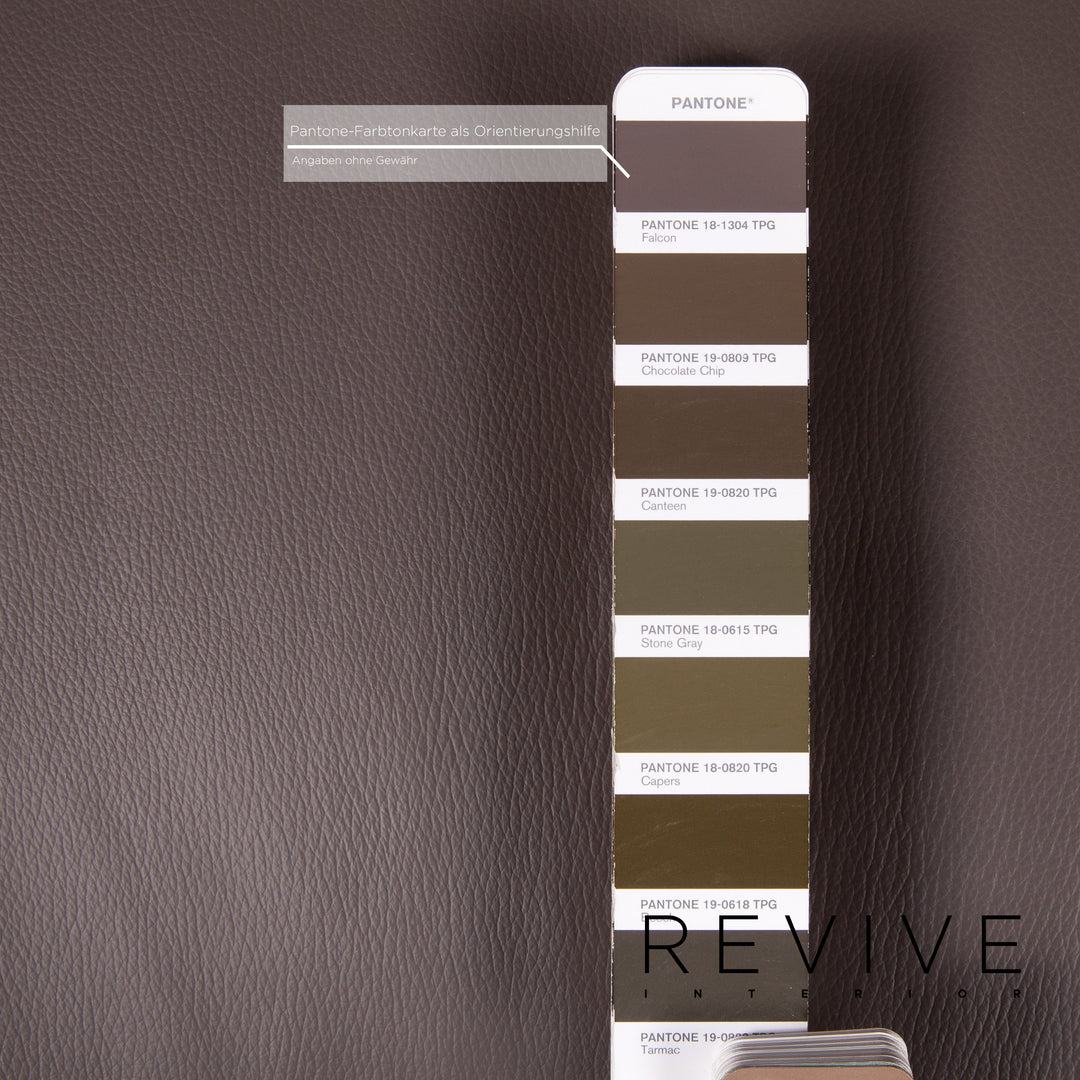 Himolla leather sofa anthracite grey-brown electric function three-seater relax function function home cinema sofa couch #13887