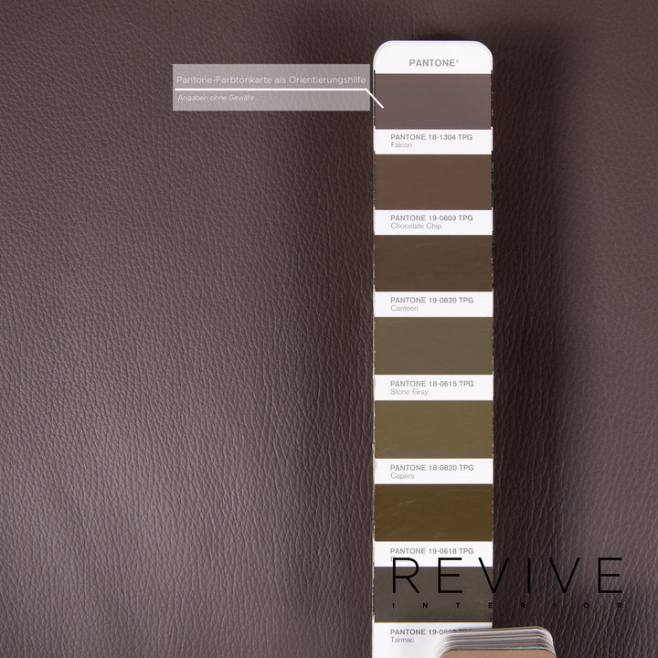 Himolla leather sofa anthracite grey-brown electric function three-seater relax function function home cinema sofa couch #13887