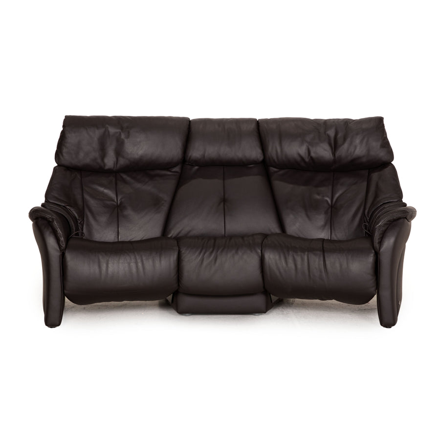 Himolla Leder Sofa Aubergine Dreisitzer Couch Funktion Relaxfunktion