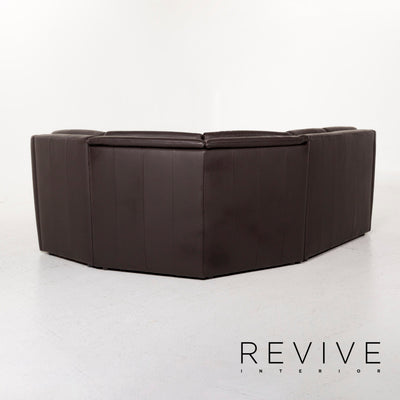 Himolla Leder Sofa Braun Dunkelbraun Couch #12762