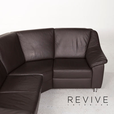 Himolla Leder Sofa Braun Dunkelbraun Couch #12762