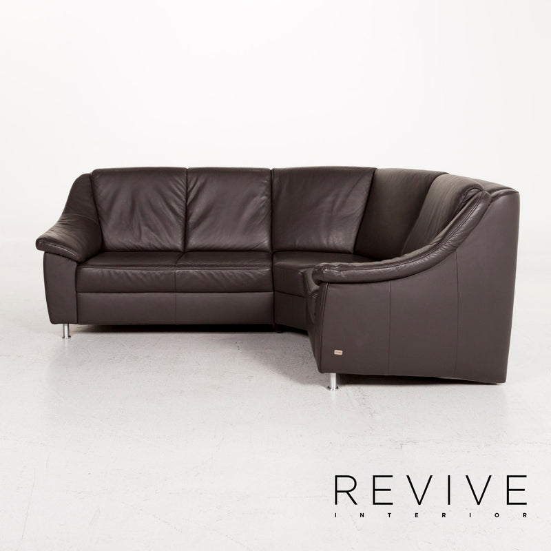 Himolla Leder Sofa Braun Dunkelbraun Couch 
