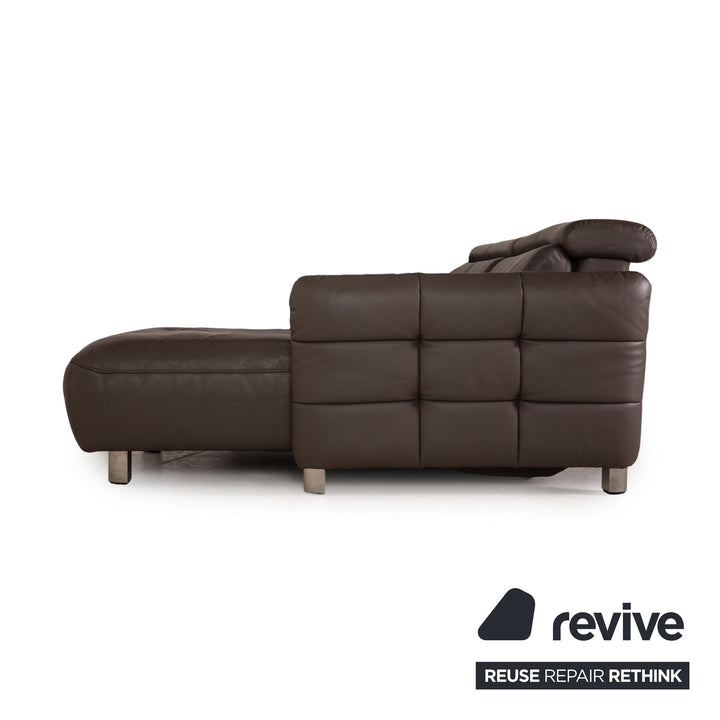 Himolla Leder Sofa Braun Ecksofa Couch Funktion