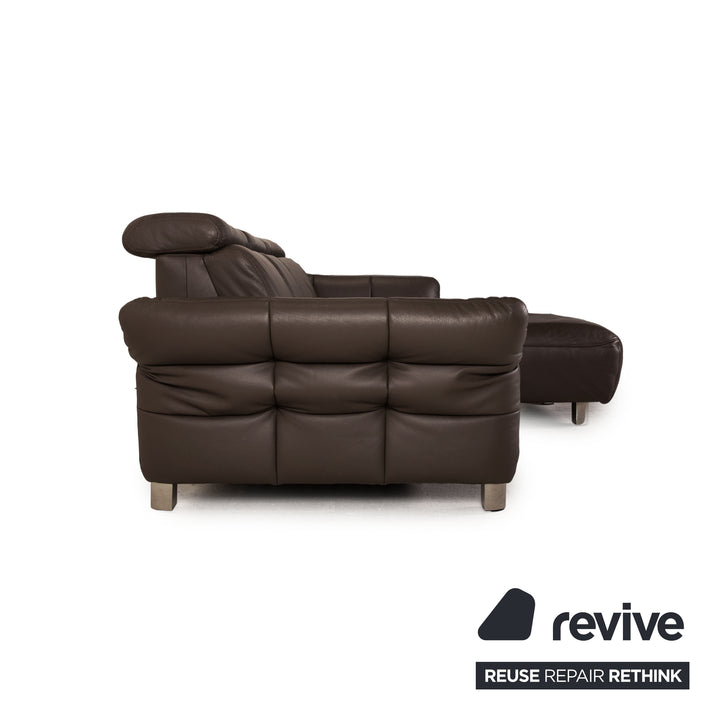 Himolla Leder Sofa Braun Ecksofa Couch Funktion
