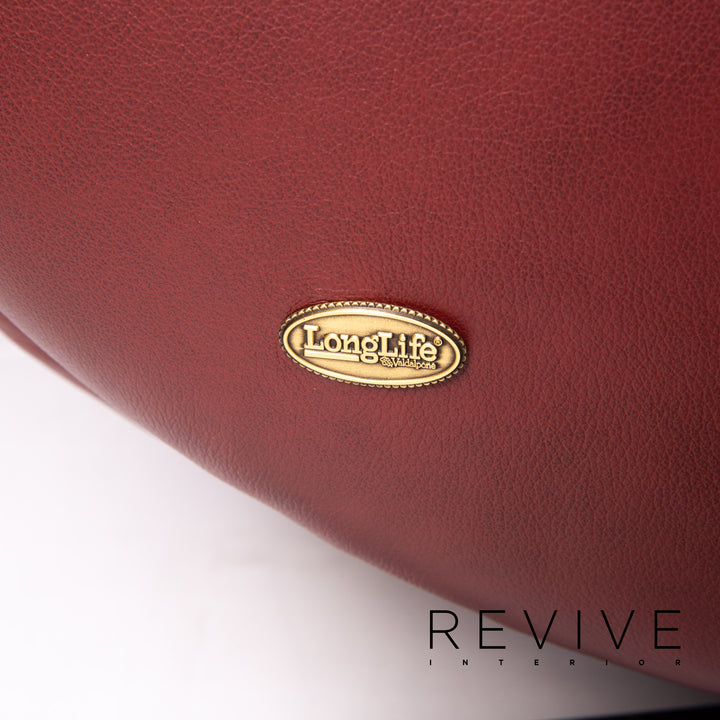 Himolla Leather Sofa Electric Function Red Dark Red Two Seater Relaxation Couch #14357