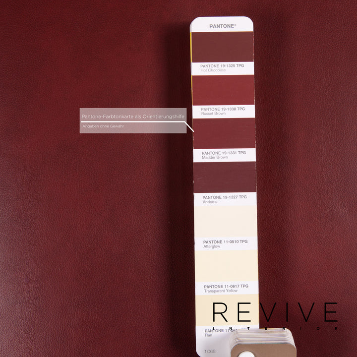 Himolla Leather Sofa Electric Function Red Dark Red Two Seater Relaxation Couch #14357