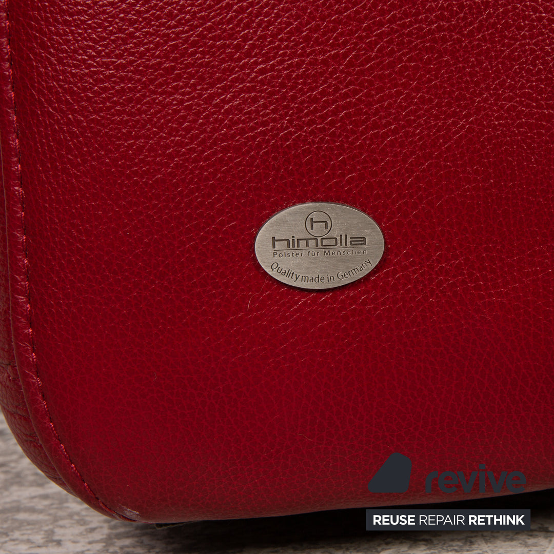 Himolla Leather Sofa Set Red Three Seater Two Seater Function Sofa Couch