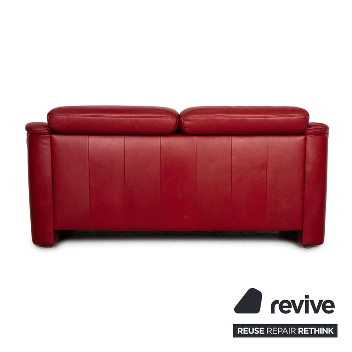Himolla Leather Sofa Set Red Three Seater Two Seater Function Sofa Couch
