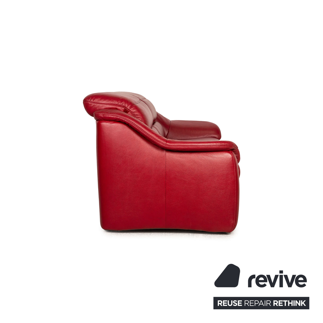 Himolla Leather Sofa Set Red Three Seater Two Seater Function Sofa Couch