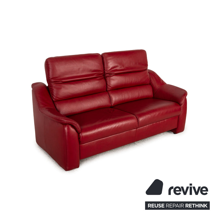 Himolla Leather Sofa Set Red Three Seater Two Seater Function Sofa Couch