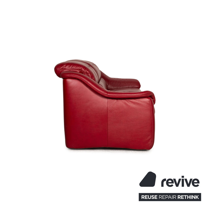 Himolla Leather Sofa Set Red Three Seater Two Seater Function Sofa Couch